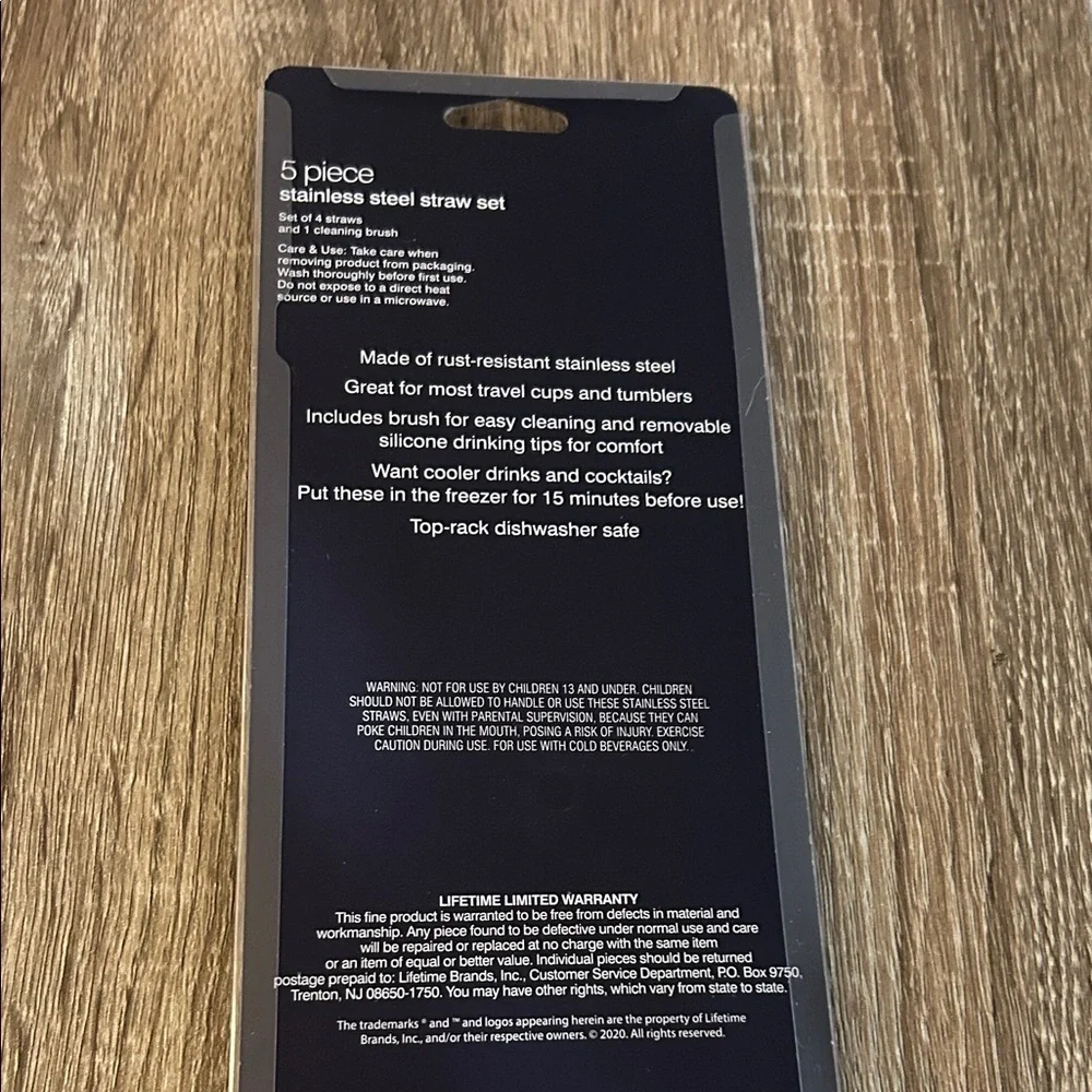 Stainless Steel Straw Set with Multi-Colored Tips - Picture 4 of 4